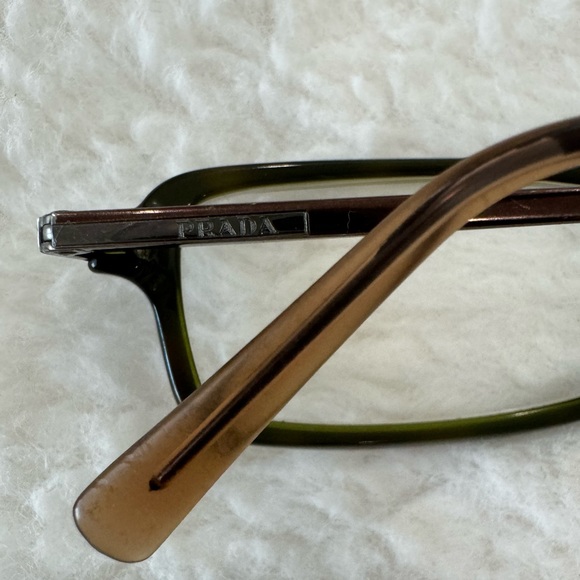 Vintage PRADA readers in olive green/brown tortoise. Made in Italy. - Picture 4 of 11